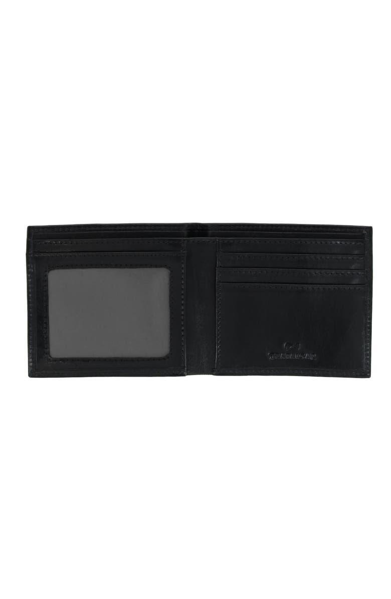 Trafalgar Cabot Cortina Bi-Fold Leather Wallet, Alternate, color, Black