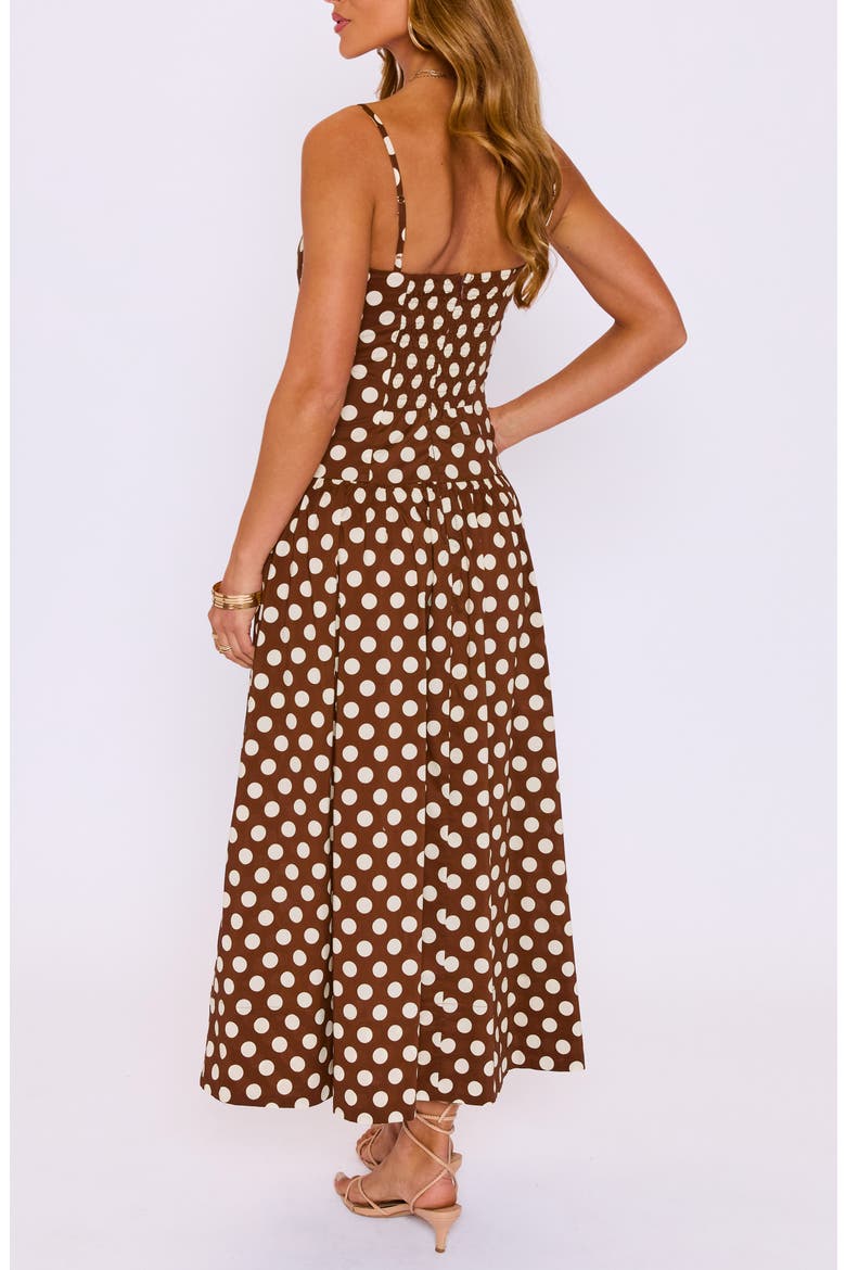 Pretty Woman Dropwaist Sleeveless Maxi Dress, Alternate, color, BROWN/ CREAM