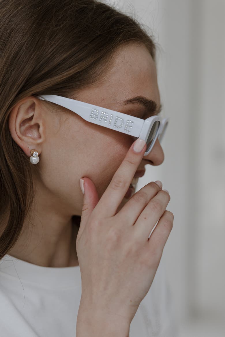 Bride Sunnies, Alternate, color, White