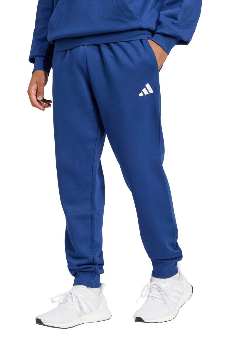 Essentials Feelcozy Fleece Pants, Main, color, DKBLUE/WHI