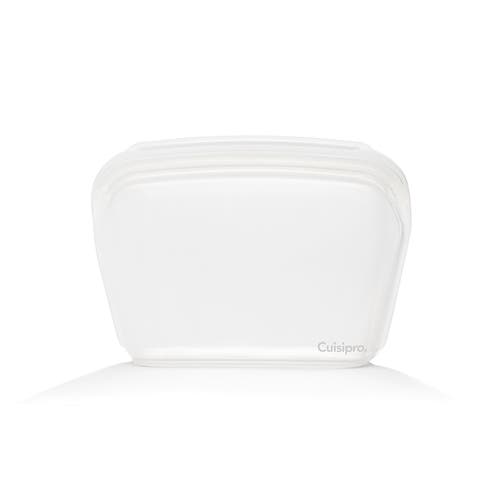 Cuisipro Pack-it Silicone Reusable Stand Up Storage Bag, 1300ml/44 oz In White