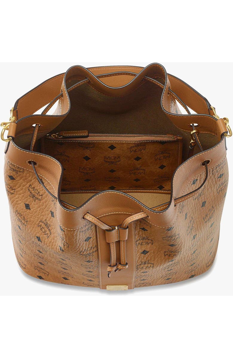 MCM Large Dessau Drawstring Bag in Visetos, Alternate, color, Co