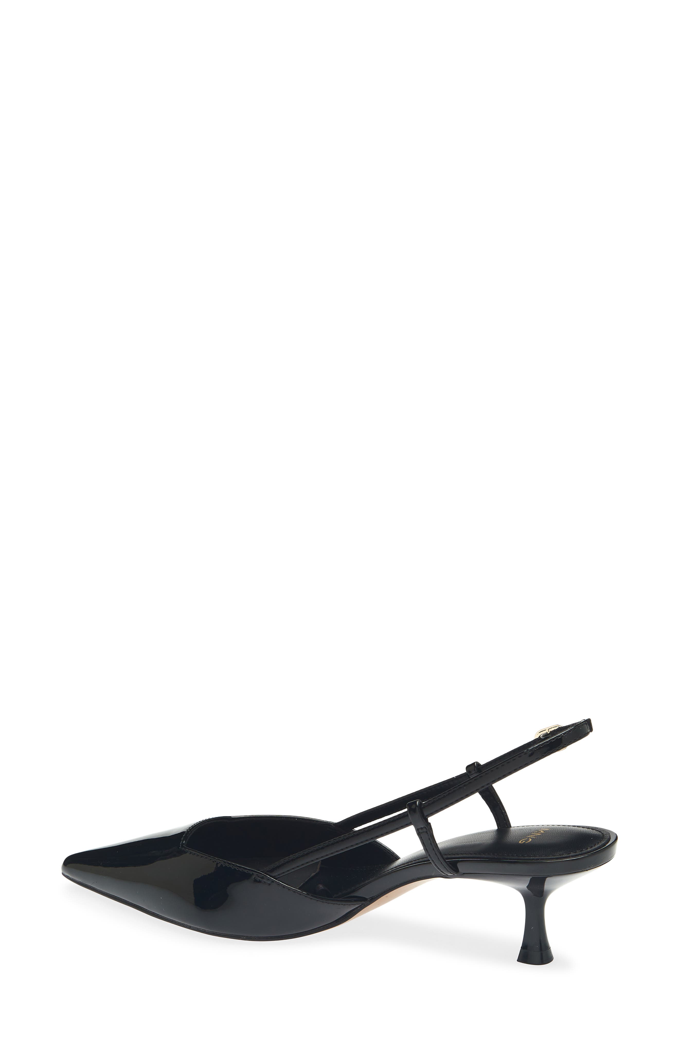 Slingback Pointed Toe Pump, Alternate, color, BLACK
