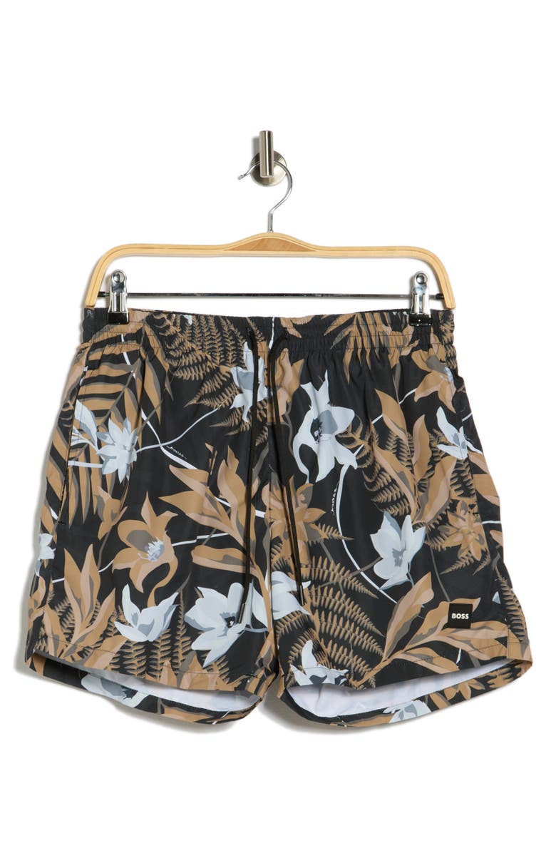 BOSS Piranha Swim Trunks, Alternate, color, Medium Beige