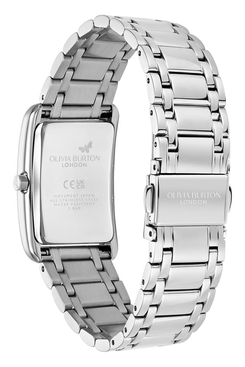 Grove Rectangular Bracelet Watch, 23mm, Alternate, color, SILVER/ EARL GREY