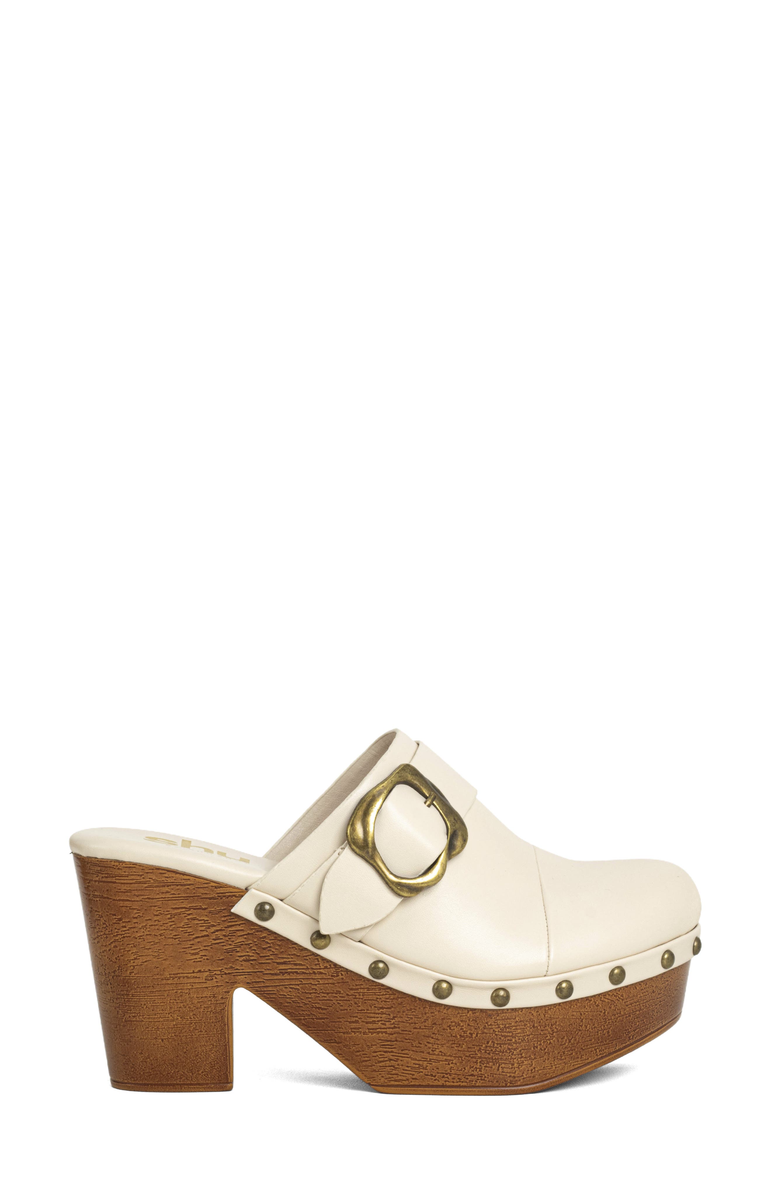 Lucy Platform Clog, Alternate, color, BONE