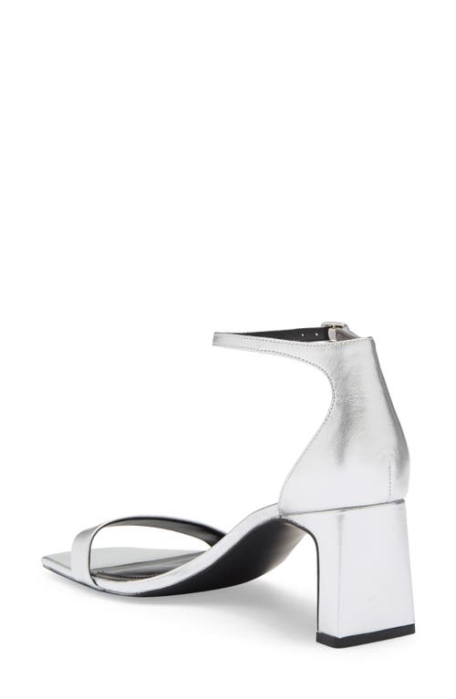 Nordstrom Naiomi Ankle Strap Sandal In Silver Metallic