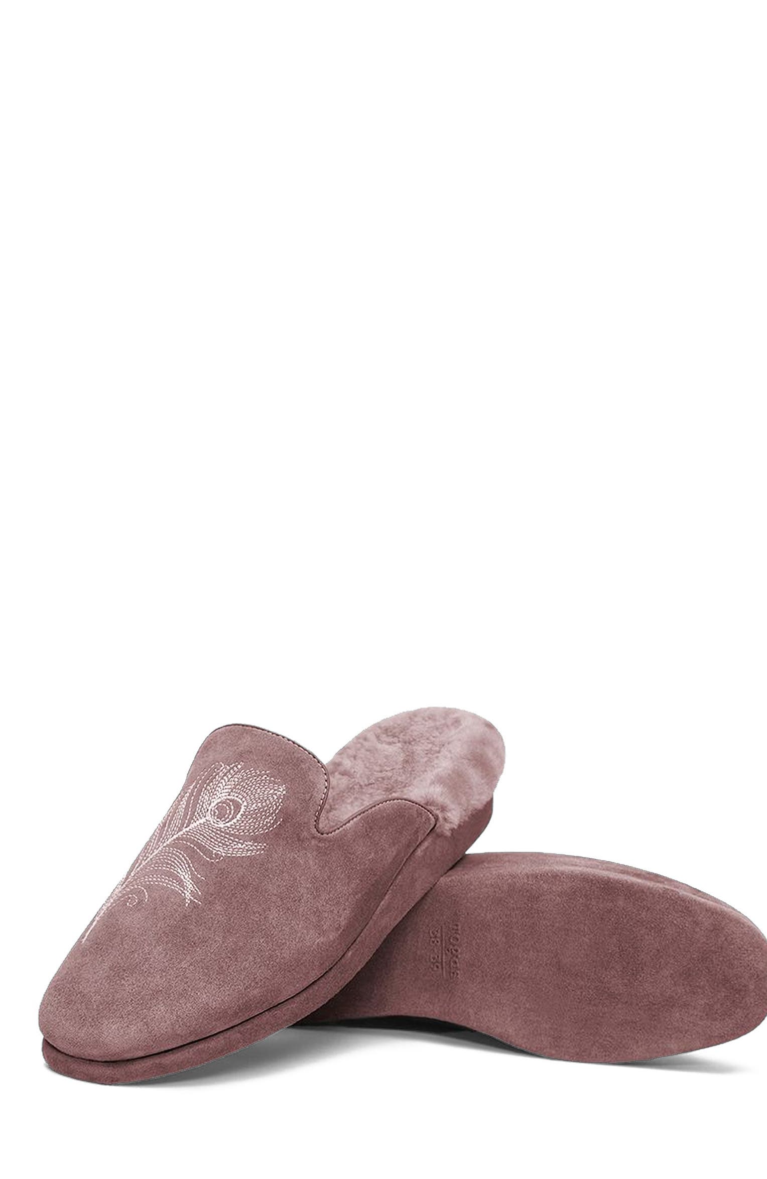 Midaria Womens sheepskin slippers, Alternate, color, Pink
