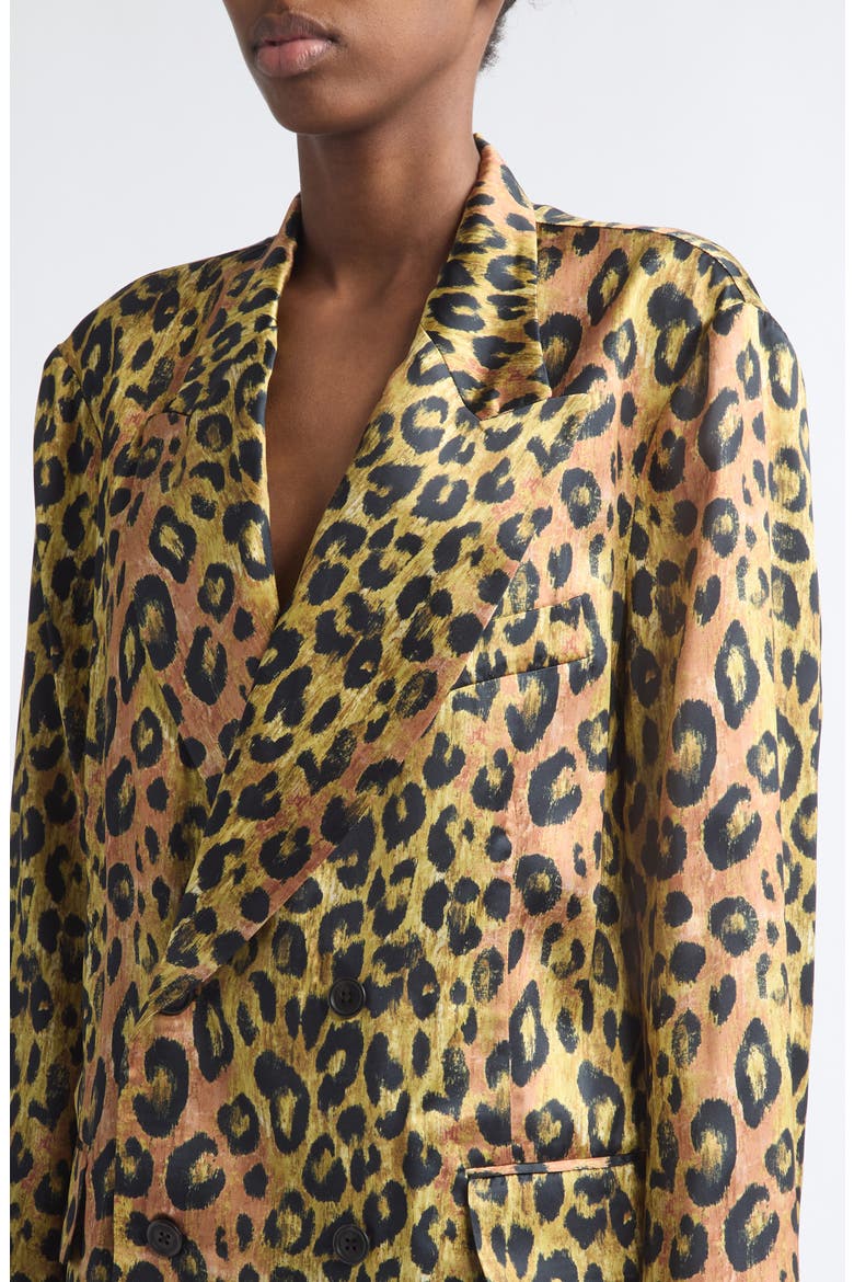 Ragged Oversize Leopard Print Jacket, Alternate, color, LIGHT BROWN PINK LEOPARD