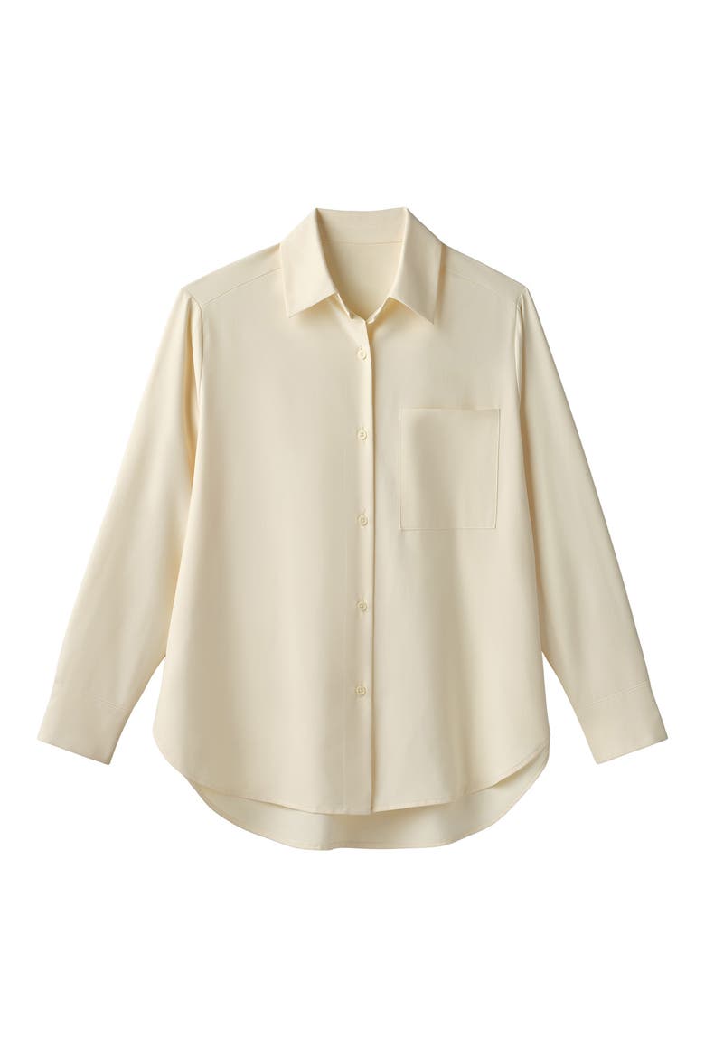 Mirage Oversize Button-Down Shirt, Alternate, color, LEMON MIST