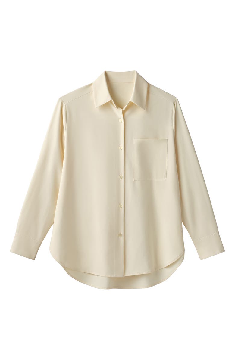 Rhone Mirage Oversize Button-Down Shirt, Alternate, color, Lemon Mist