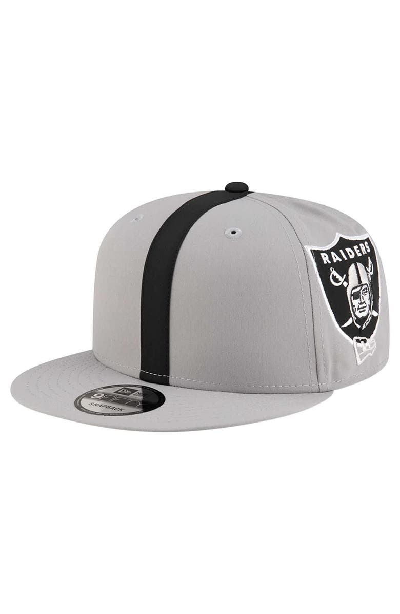 New Era Men's New Era Gray Las Vegas Raiders Helmet 9FIFTY Snapback Hat, Main, color, Gray