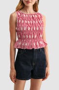 All in Favor Embroidered Smocked Top