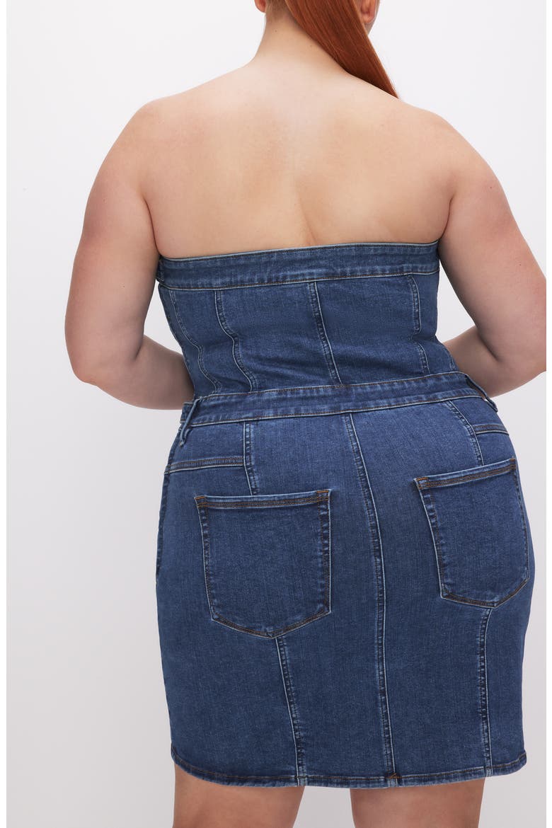 Denim Tube Minidress, Alternate, color, INDIGO594