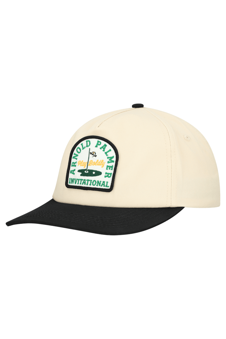 Unisex Barstool Golf Cream Arnold Palmer Invitational Five-Panel Snapback Hat, Alternate, color, Cream