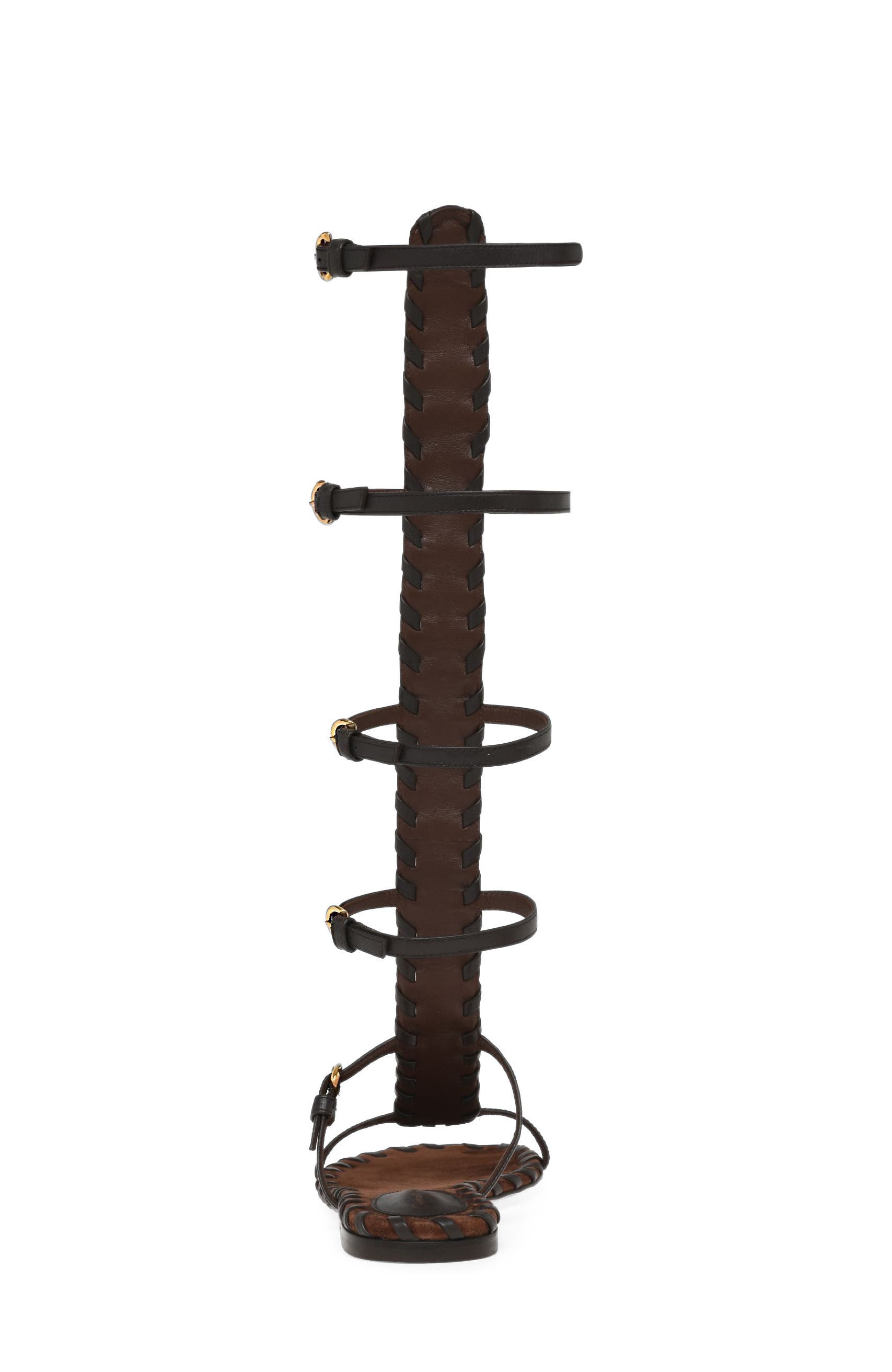 Zaira Gladiator Sandal, Alternate, color, Brown Suede and Lamb leather