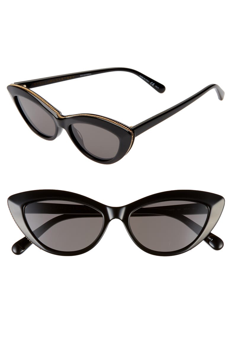 Stella McCartney 52mm Cat Eye Sunglasses, Main, color,