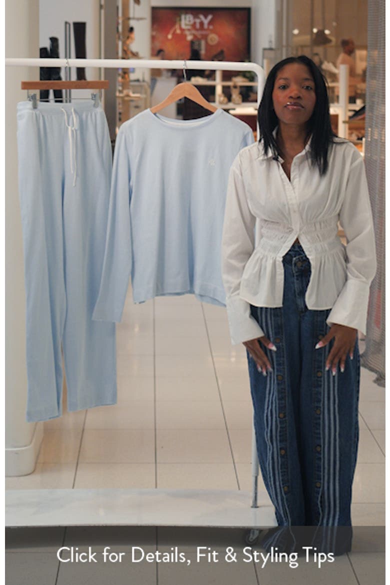 Herringbone Print Cotton Pajamas video