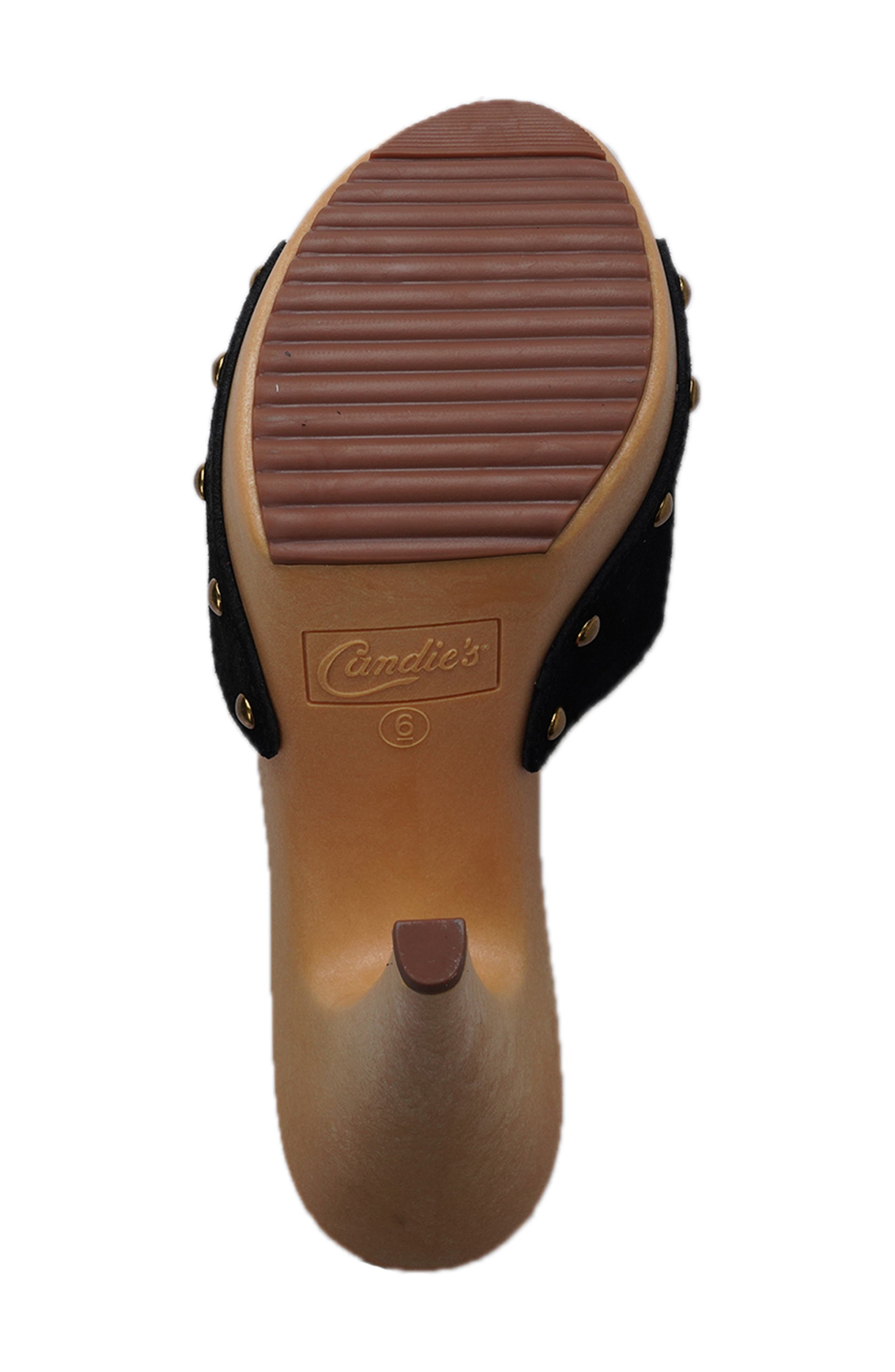 Candie's Viviana Platform Sandal, Alternate, color, Black Suede