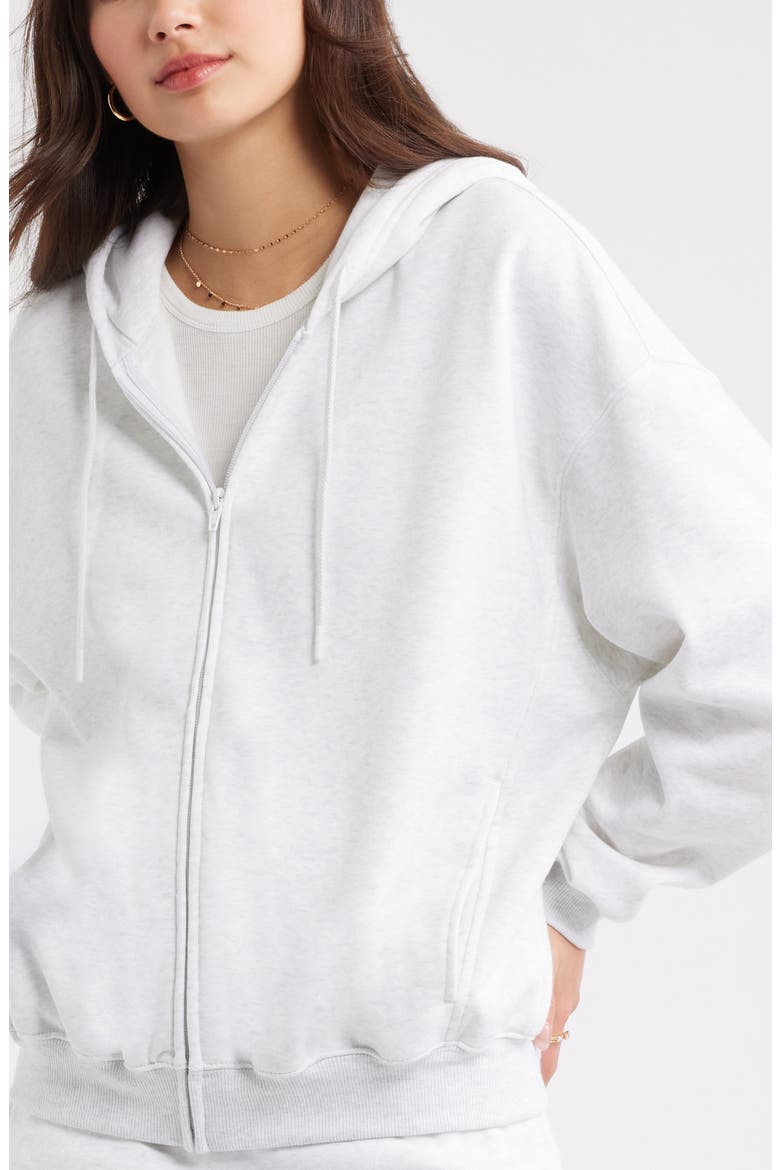 Bubble Zip Hoodie, Alternate, color, GREY FOG HEATHER