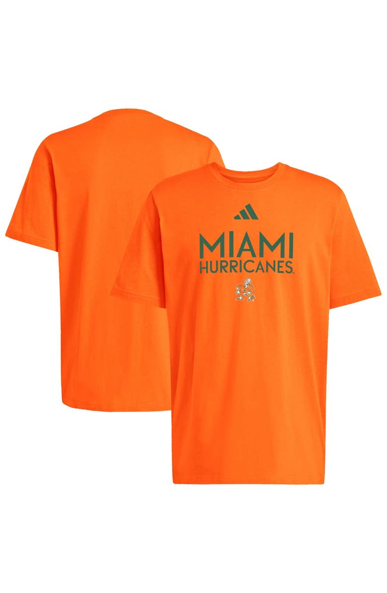adidas Men's adidas Orange Miami Hurricanes In-Season Fresh T-Shirt, Main, color, Orange