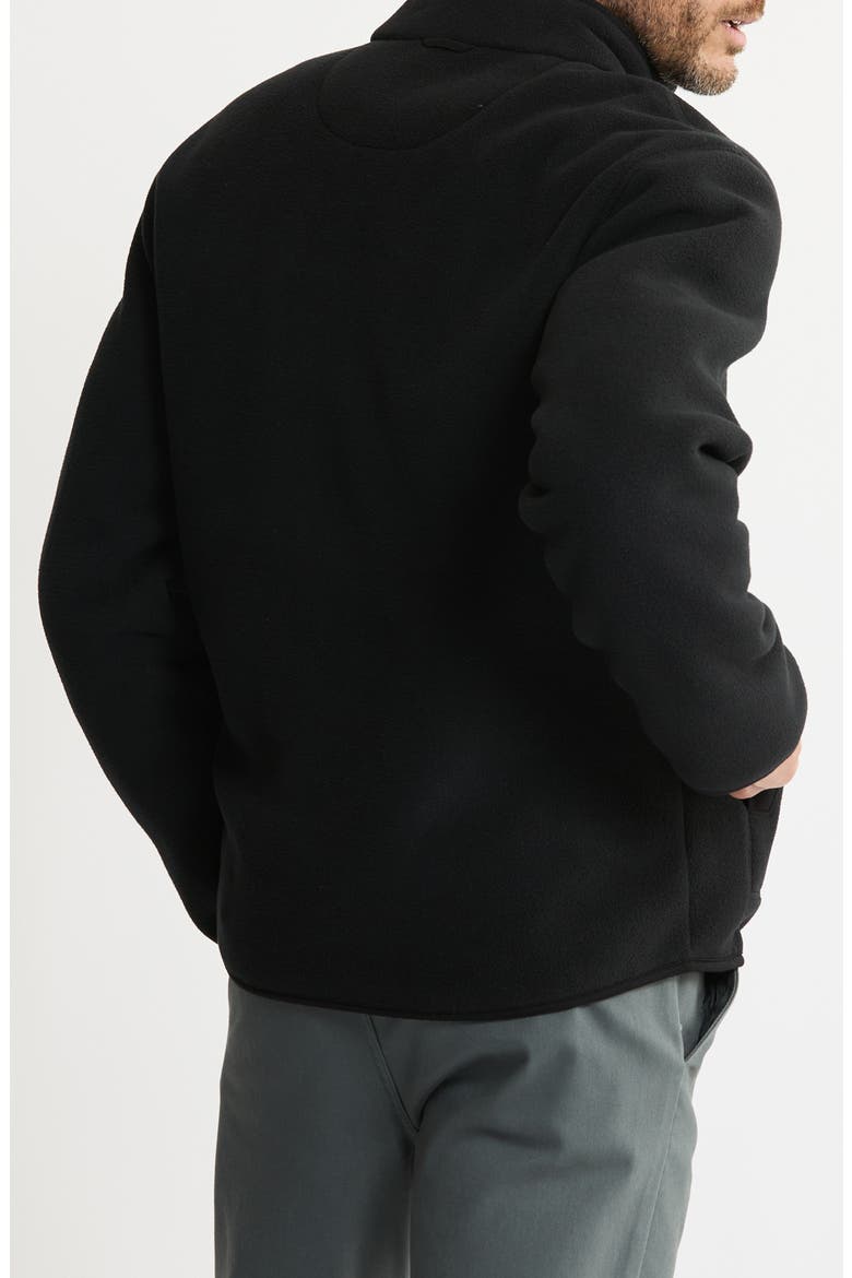 Quarter Zip Fleece Pullover, Alternate, color, BLACK