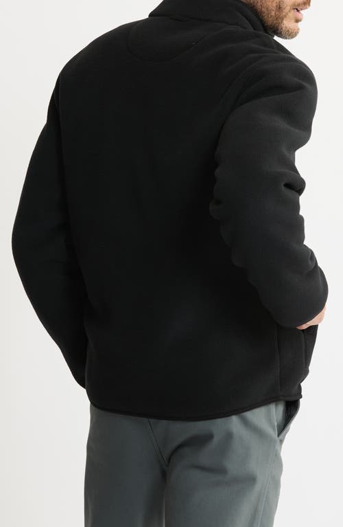 Jachs Quarter Zip Fleece Pullover In Black