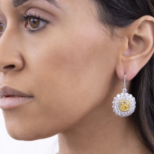 Anna Zuckerman Royal Carina Statement Earrings In Canary Yellow