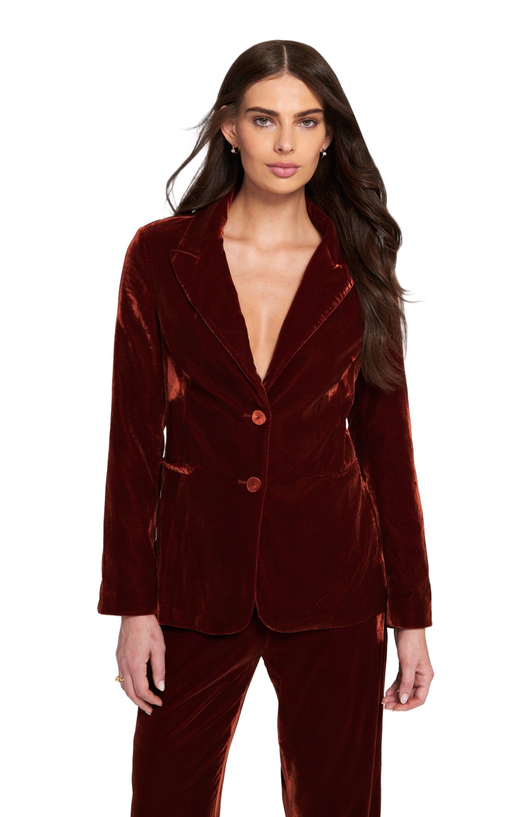 Velvet Blazer Jacket - image 2