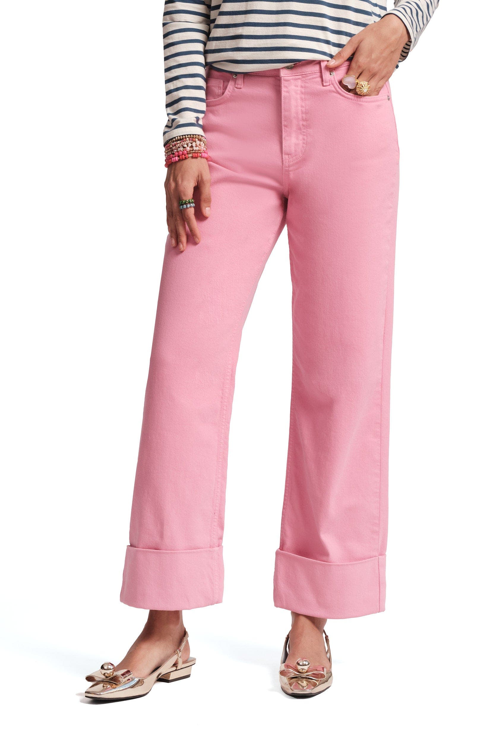 Smarty Cuffed Jeans Solid Denim - image 5