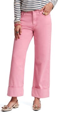 Frances Valentine Smarty Cuffed Jeans Solid Denim