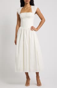 HOUSE OF CB Fiorella Broderie Short Sleeve Dress