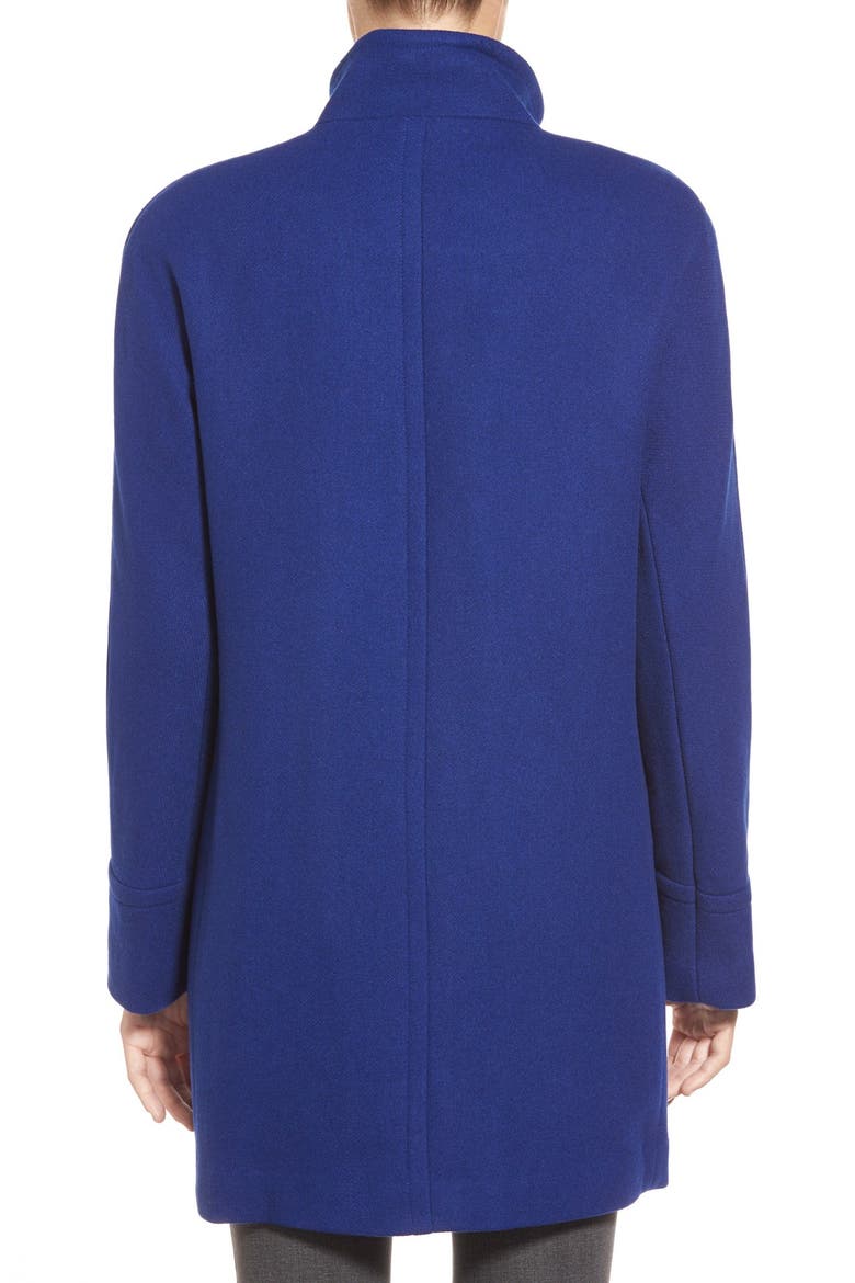 Wool Blend Stadium Coat, Alternate, color, COBALT
