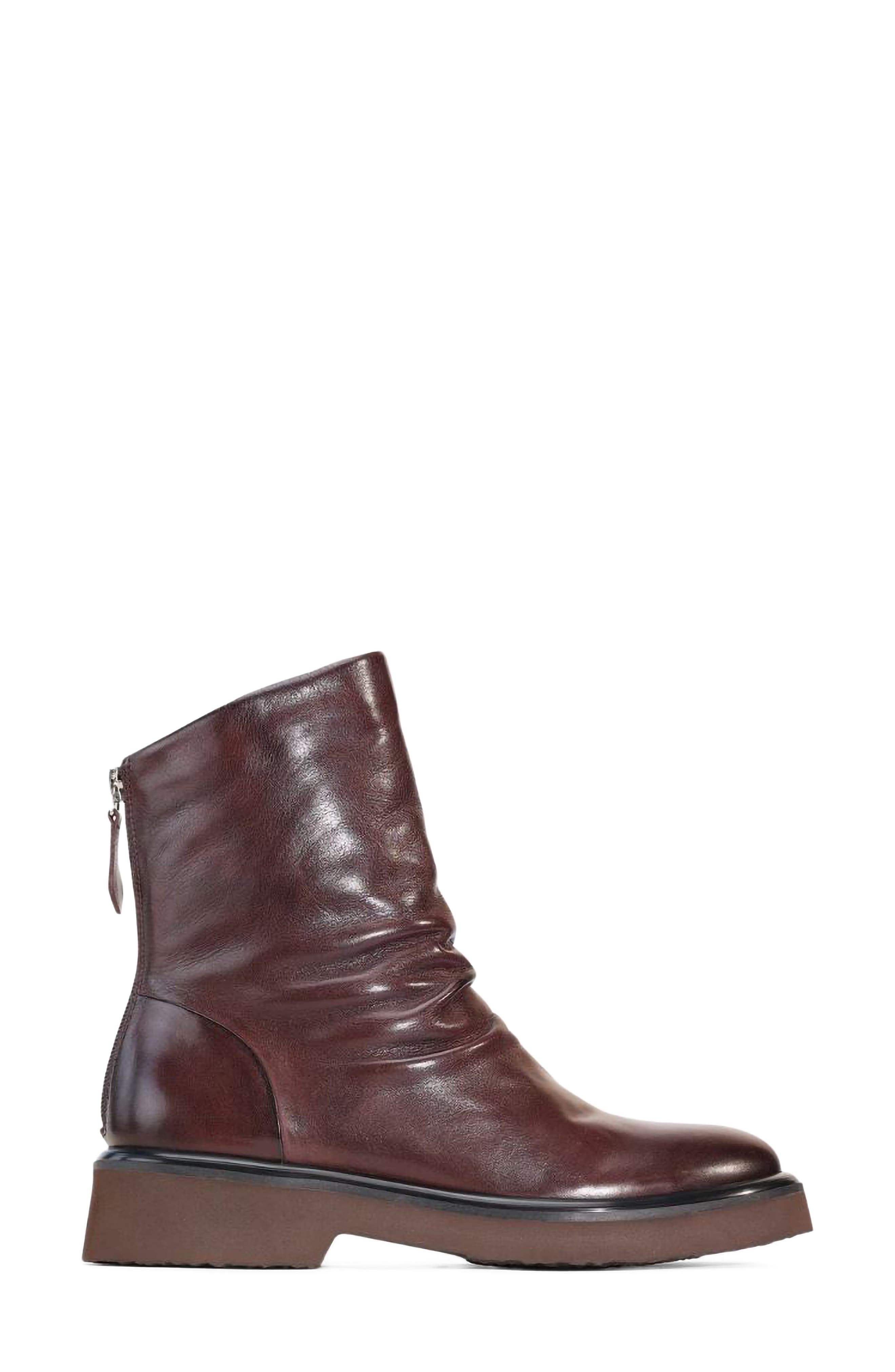Theonie Leather Bootie, Alternate, color, CHESNUT