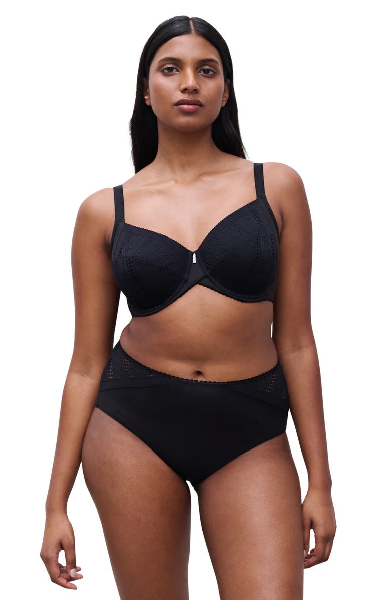 Chantelle Lingerie Easy Support Full Coverage Underwire Bra, Alternate, color, Black