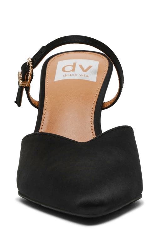 Dolce Vita Dv By Elegant Mule Pump In Black Satin