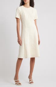 Julia Jordan Floral Jacquard Fit & Flare Dress