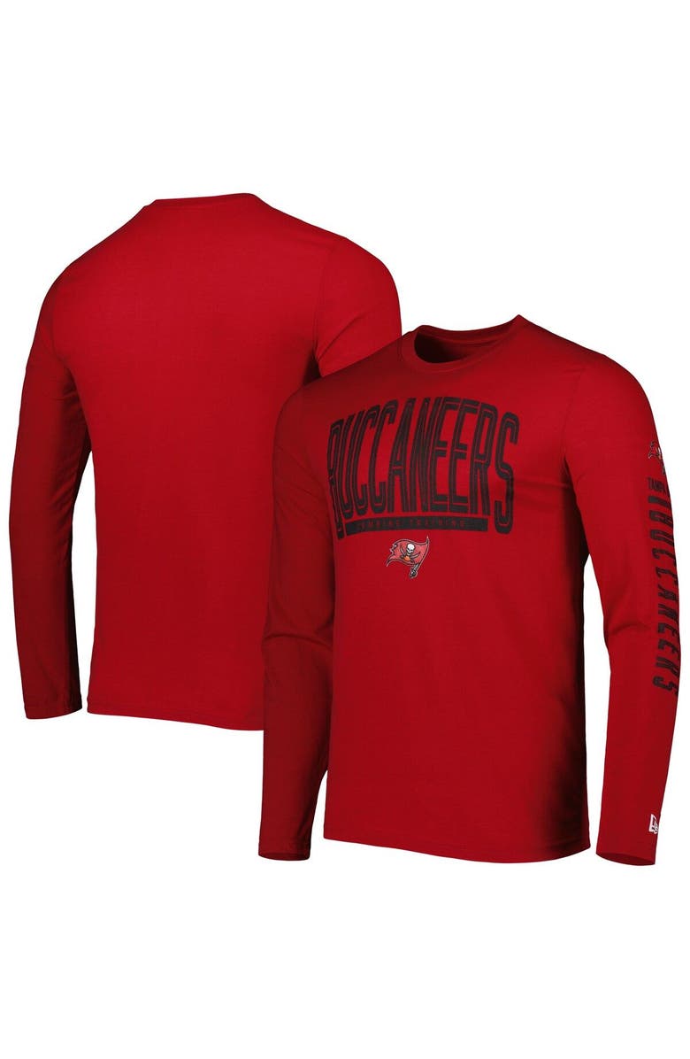 New Era Men's New Era Red Tampa Bay Buccaneers Combine Authentic Home Stadium Long Sleeve T-Shirt, Main, color, 