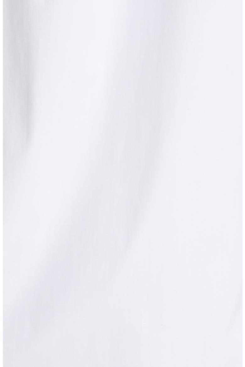 Alexander McQueen Short Sleeve Cotton Stretch Poplin Button-Down Shirt, Alternate, color, WHITE