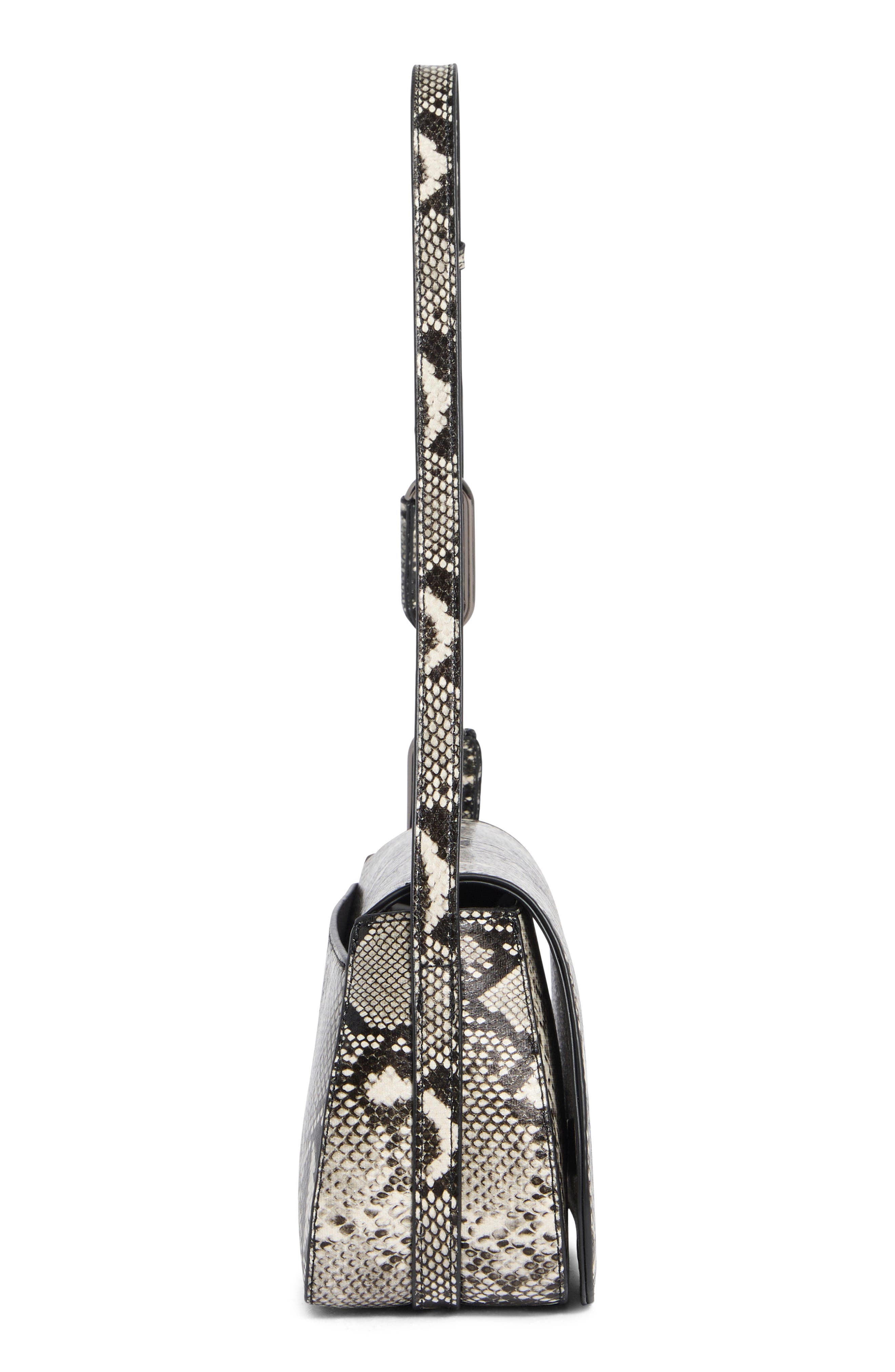 Asymmetrical Faux Leather Hobo Bag, Alternate, color, SNAKE