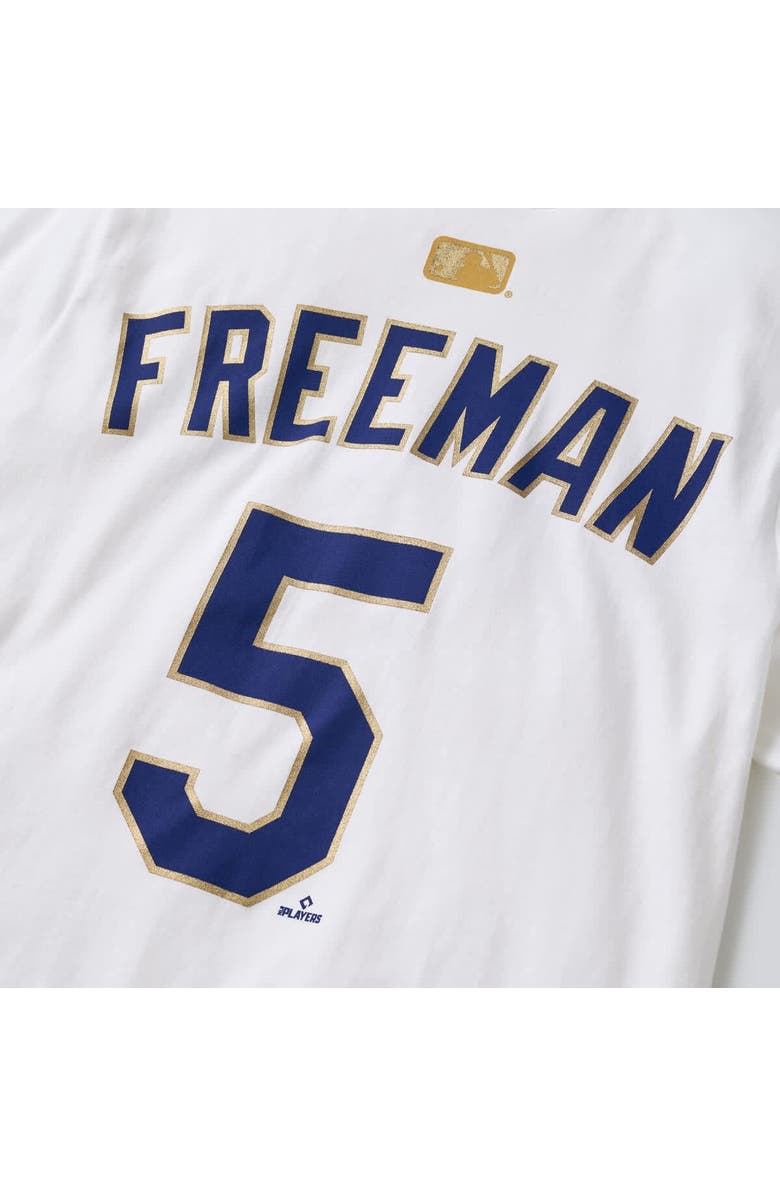 Nike Men's Nike Freddie Freeman White Los Angeles Dodgers 2026 Gold Collection Name & Number T-Shirt, Alternate, color, White