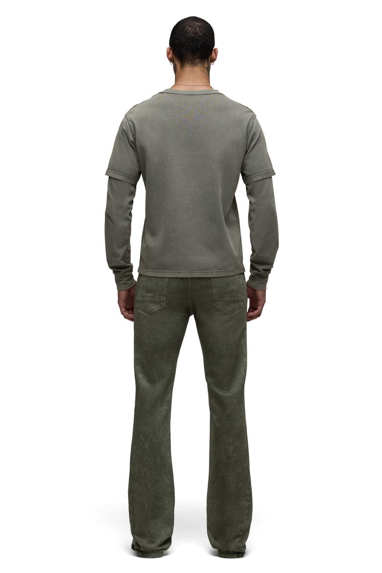 Walker Kick Flare Jeans, Alternate, color, WAX OLIVE
