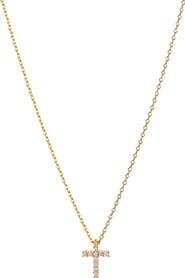 Bearfruit Jewelry 14k Gold Plated Aveline Crystal Cross Necklace Gift Guide
