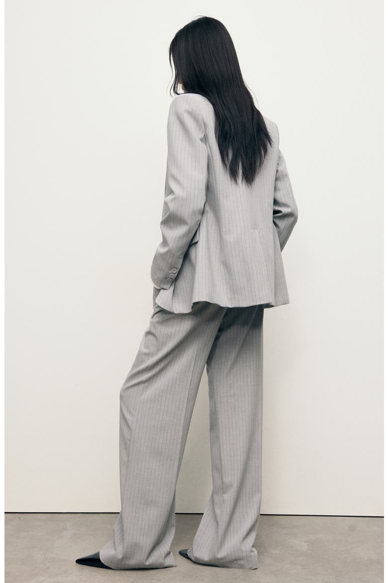Pinstripe Suit Pants, Alternate, color, GREY