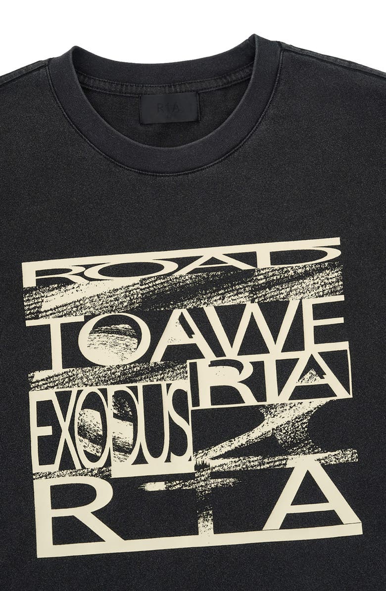 RtA Elian Road to Awe Double Layer Graphic T-Shirt, Alternate, color, Black Exodus