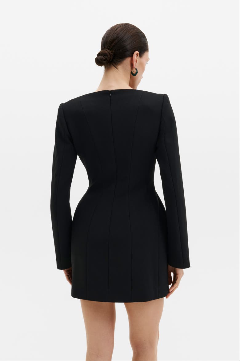 Ninni Hourglass Mini Dress, Alternate, color, Black