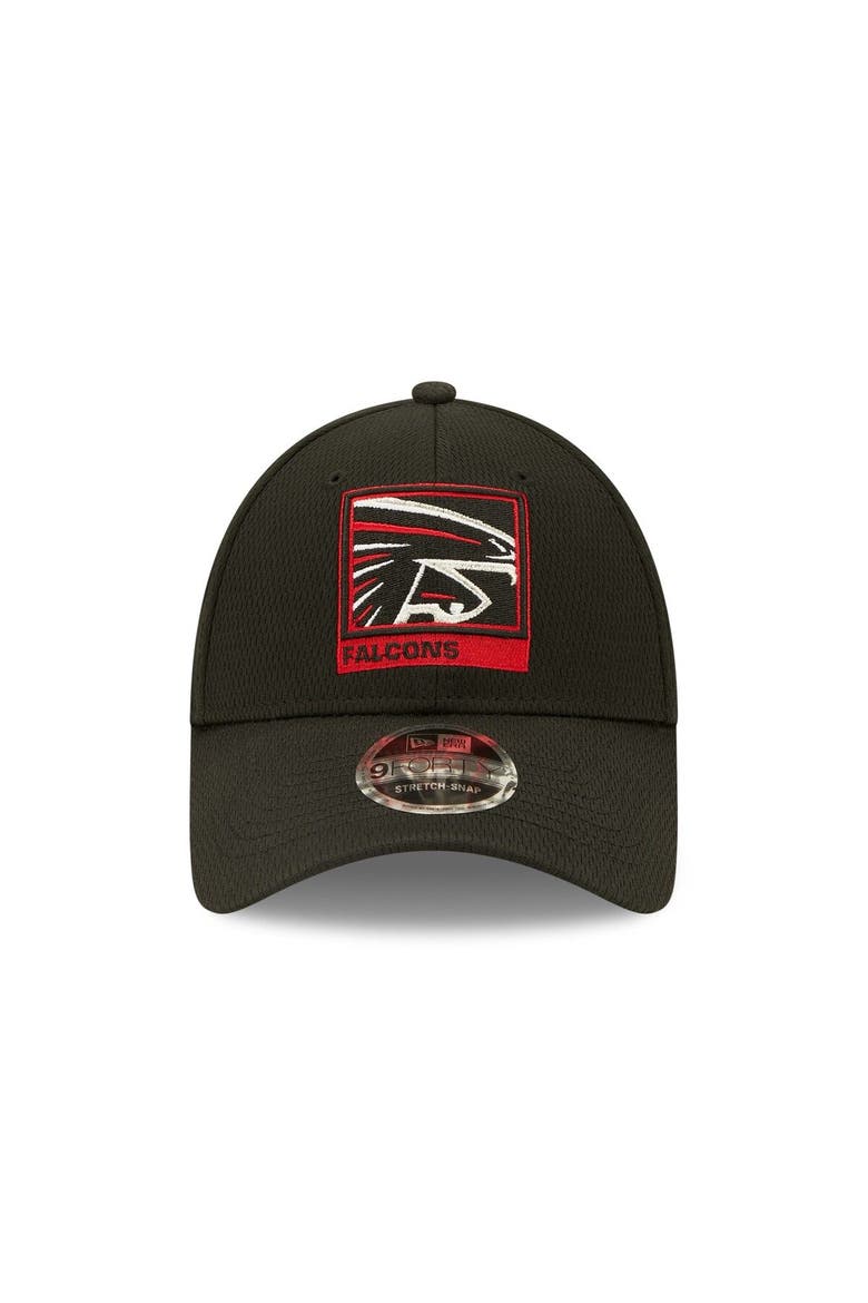 Men's New Era Black Atlanta Falcons Framed AF 9FORTY Snapback Hat, Alternate, color, Black