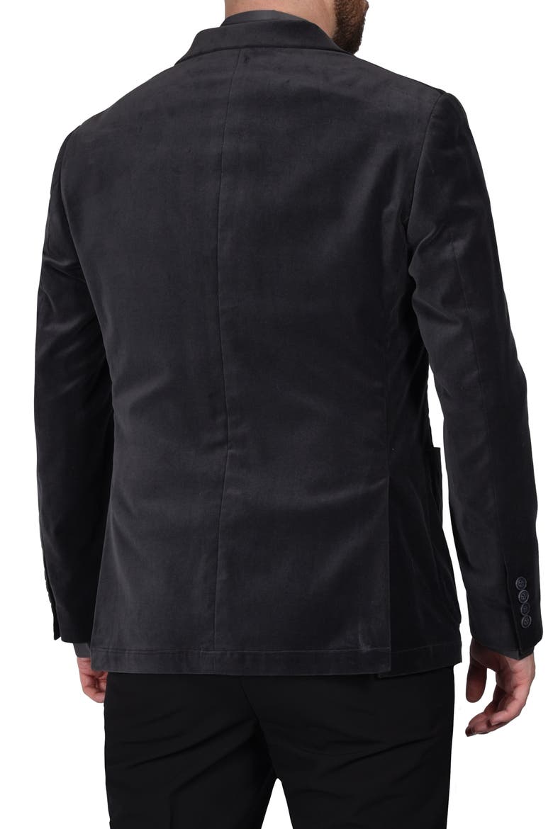 Velvet Sport Coat, Alternate, color, GREY