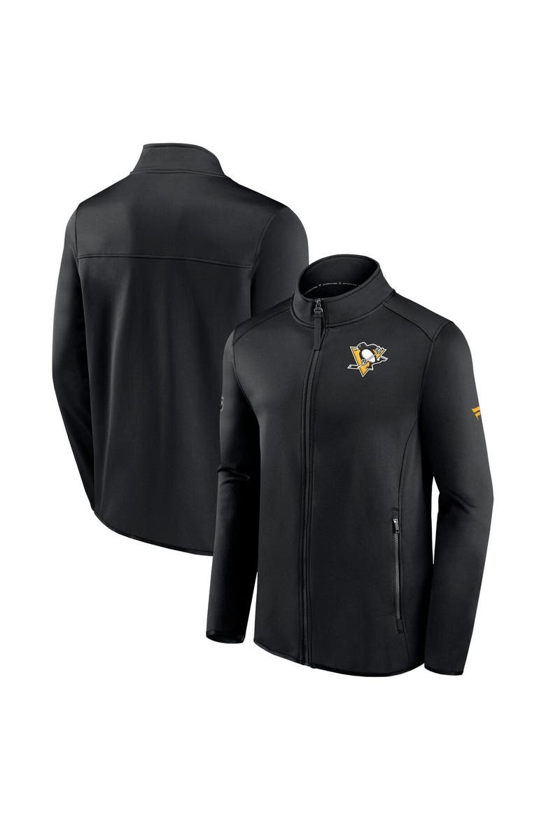 Men's Fanatics Branded Black Pittsburgh Penguins Authentic Pro Rink Fleece Full-Zip Jacket, Main, color, Black