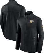 FANATICS Men's Fanatics Branded Black Pittsburgh Penguins Authentic Pro Rink Fleece Full-Zip Jacket